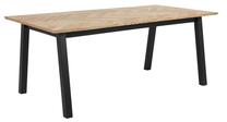 Stalas Brighton, ąžuolo sp./juoda sp., 180 cm x 90 cm x 75 cm