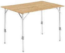 Stovyklavimo stalas Outwell Custer M, ruda sp./sidabro sp., 100 cm x 65 cm x 49.5 - 70 cm