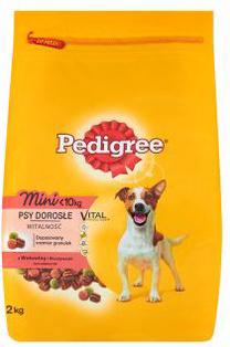 Kuiv koeratoit Pedigree Mini Adult Beef and Vegetables, veiseliha, 2 kg