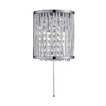 Šviestuvas sieninis Searchlight Elise 7222-2CC, G9, 2 x 7 W, skaidri sp./chromo sp. / chromo sp.