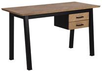 Rakstāmgalds ar atvilktnēm Home4you Brighton AC89098, 130 cm x 60 cm, 75 cm, ozola krās./melns krās.