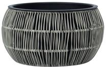 Puķu pods Home4you Wicker 38099, plastmasa/metāls, Ø 37 cm, pelēka krās.