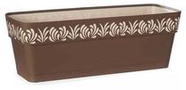 Gėlių lovelis Stefanplast Gaia 88802, plastikinis, 50 cm x 18 cm, ruda sp.