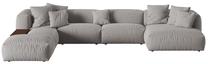 Modulinė sofa Micadoni Martina, šviesiai pilka sp., kairinė, 406 x 280 cm x 75 cm