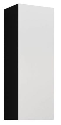 Sieninė lentyna Cama Meble Vigo 90, balta sp./juoda sp./šviesiai pilka sp., 90 cm x 32 cm x 35 cm