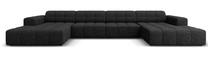 Sofa Micadoni Home Jennifer MIC_U_140_F1_JENNIFER7, juoda sp., 364 x 166 cm x 70 cm
