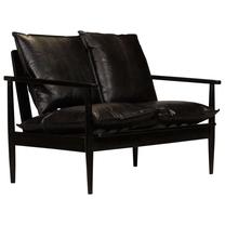 Sofa VLX 2-Seater 246483, juoda sp., 69 x 116 cm x 74 cm