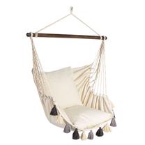 Sėdimas hamakas Home4you Tassels, balta sp.