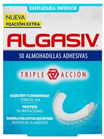 Protezų pamušalai Algasiv Triple Action Denture Fixative Seals, balta sp.
