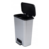 Šiukšliadėžė Curver Compatta Duo, sidabro sp., 46 l, 62 cm x 49.6 cm