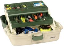 Makšķerēšanas kaste Jaxon Fishing Box RH-302, 39 cm, gaiši brūna krās./zaļa krās.