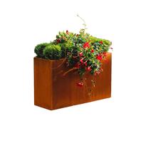 Tērauda dārza puķu pods Petteri Wiimaa Lilly, tērauds, 110 cm x 37 cm, brūna krās.