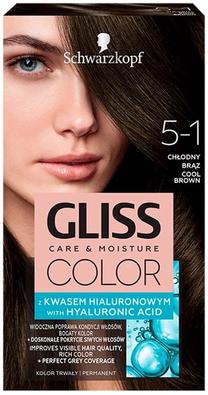 Matu krāsa Schwarzkopf Gliss Color Care & Moisture, cool brown krās., 5-1, 60 ml