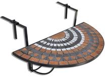 Lauko stalas VLX Balcony, rudas/baltas/juodas, 760 cm x 560 cm x 640 cm