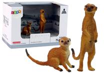 Figūrėlių rinkinys Lean Toys Animal Series Meerkat with baby 12328, 2 vnt., ruda sp.