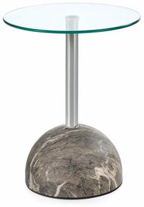 Kavos staliukas Ariana, skaidrus/pilkas, 40 cm x 40 cm x 51 cm