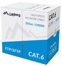 Провод Lanberg F/UTP Cat 6, Nėra, 305 м, серый цв.