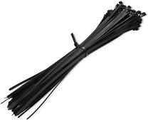 Кабельные органайзеры Qoltec Reusable Self-Locking Cable Ties, 400 x 7.2 мм, 100 шт., черный цв.