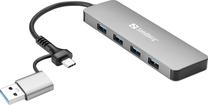 USB šakotuvas Sandberg USB-C/A to 4xUSB 3.0 Hub