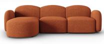 Kampinė sofa Micadoni Home Blair, oranžinė sp., kairinė, 272 x 155 cm x 80 cm