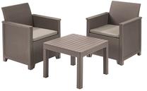 Lauko baldų komplektas Keter Elodie Balcony Set With Classic Table, rusvai gelsva sp., 2 vietų