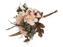 Dirbtinių gėlių puokštė, bijūnas, smėlio sp., 36 cm