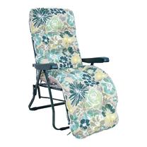 Lauko kėdė Home4you Baden-Baden, mėlyna sp./žalia sp./pilka sp., 56 cm x 57 cm x 100 cm