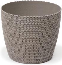 Puķu pods Lamela Magnolia Jersey Eco 220 859220, dabiskās šķiedras/polipropilēns (pp), Ø 22 cm, pelēka krās.