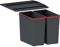 Atliekų rūšiavimo sistema Franke Easysort 450-2-0, 2 x 14.5l l, juoda sp.
