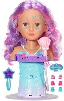 Голова куклы с аксессуарами Zapf Creation Baby born ister Styling Mermaid Head 830550, 27 см, многоцветный