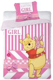 Patalynės užvalkalų komplektas Faro Tekstylia Disney, rožinis, 100 x 135 cm