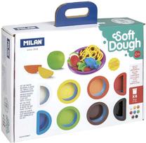 Plastilino rinkinys, su priedais Milan Soft Dough Cooking Time, mėlyna sp./ruda sp./balta sp.