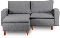 Kampinė sofa Hanah Home Lungo Mini, šviesiai pilka sp., kairinė, 154 x 180 cm x 78 cm