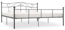 Lova dvigulė VLX Metal, 200 x 200 cm, pilka sp., be čiužinio, su grotelėmis
