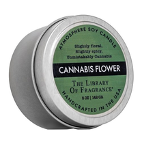 Svece, aromātiskā The Library Of Fragrance Cannabis Flower, 20 h, 142 g, balta krās.