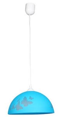 Valgusti rippuv Lamkur Butterfly LM-1.3/6NIEBIESKI, E27, 1 x 60 W, sinine v. / valge v.