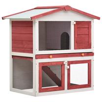 Grauzēju būris VLX Rabbit Hutch, 94 cm x 60 cm x 98 cm, sarkana krās./zaļa krās.