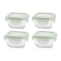 Maisto saugojimo indas Miniland NaturSquare, 160 ml, 0 mėn., stiklas, žalia sp.