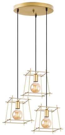 Valgusti rippuv Opviq Coman 11281 942FLG1424, E27, 3 x 40 W, kuldne v. / kuldne v.