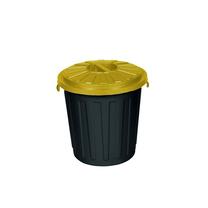 Šiukšliadėžė Keeeper Mats Maxi-Bin, juoda sp./geltona sp., 23 l, 42 cm x 36 cm