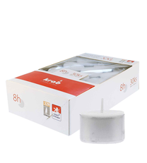 Набор свечей Krab XXL Tealight candle, 8 час, 600 г, 30 шт., белый цв.
