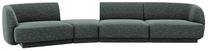 Modulinė sofa Micadoni Miley Haga78, žalia sp., kairinė, 320 x 128 cm x 70 cm