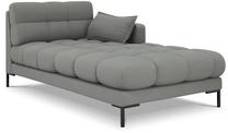 Sofa Micadoni Home Mamaia Chaise Longue, pilka sp., dešininė, 185 x 102 cm x 75 cm