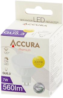 Lemputė Accura LED, 3000 °K, GU5.3, 7 W, 560 lm