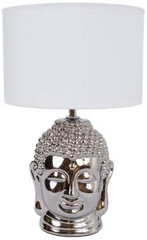 Galda stāvlampas Home4you Buddha DH07177, E14, 40W, balta krās./hroma krās.