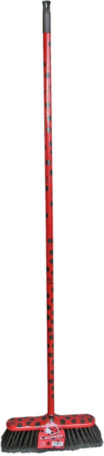 Grindų šluota Cavallo Coccinella, raudona, 125 cm