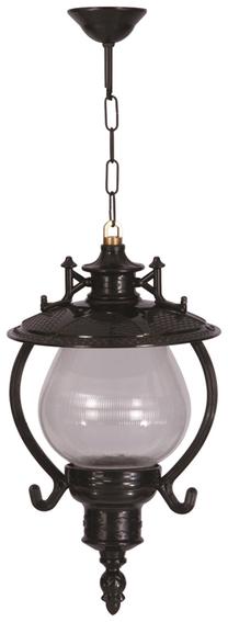 Lauko pakabinamas šviestuvas Opviq BFE-68205-BSY, 60W, E27, IP65, juoda sp., 25 cm x 60 cm