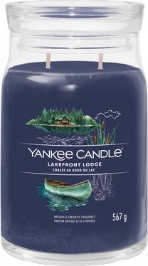 Свеча, ароматическая Yankee Candle Signature Lakefront Lodge, 60 - 90 час, 567 г, синий цв.