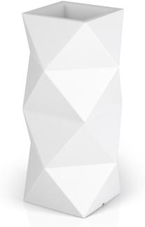 Puķu pods Monumo Asti Light, polietilēns, 29 cm x 29 cm, balta krās.