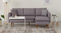 Kampinė sofa Hanah Home Sofia Köşe 867UNQ1439, pilka sp., dešininė, 145 x 215 cm x 91 cm